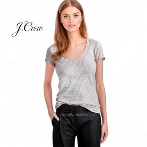 J.Crew NWT metallic shimmer scoop neck tee *shop@iamwarrior